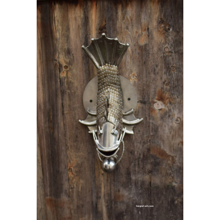 forged fish furniture door knocker